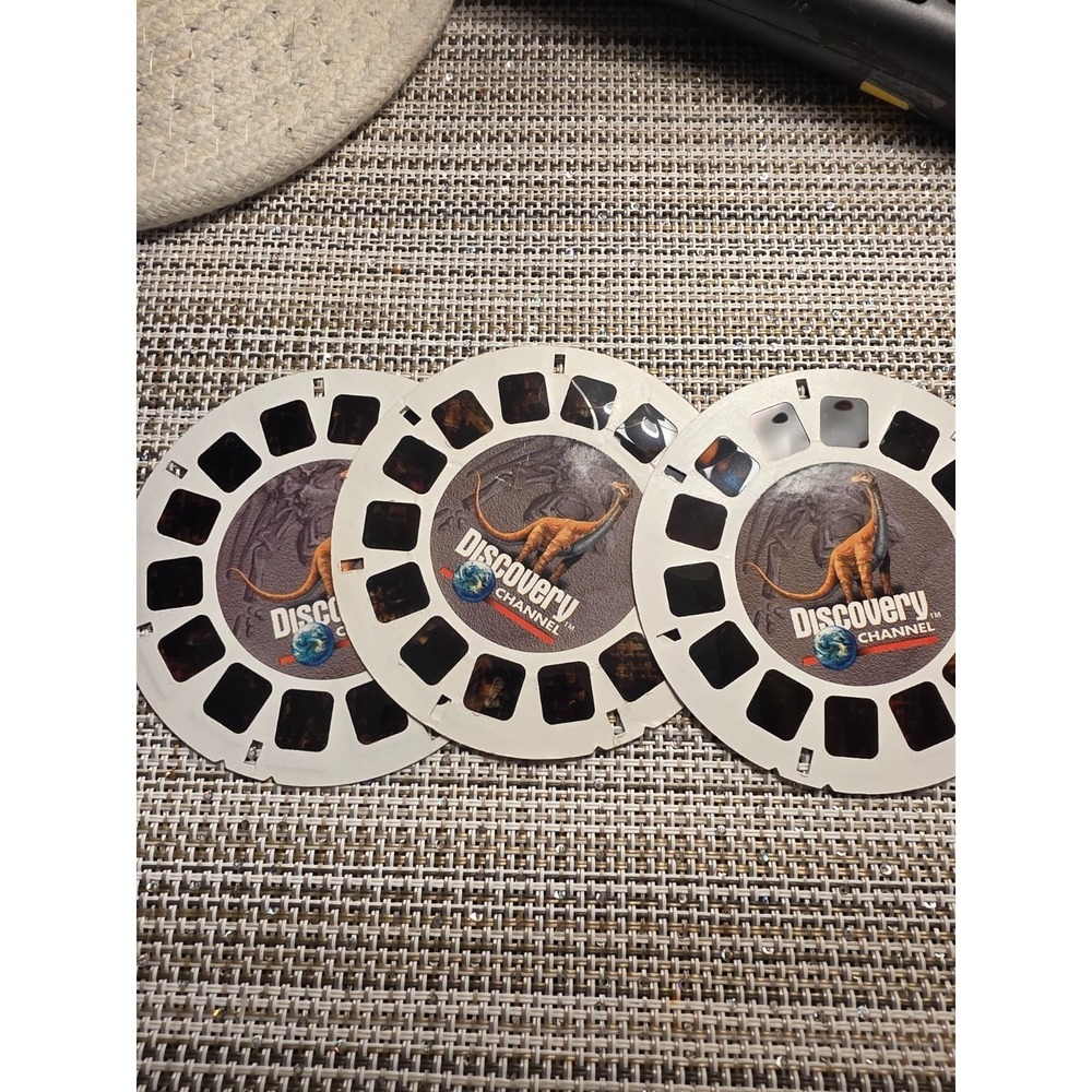 View-Master OS Discovery Channel Dinamation Reels Kids White 3D Dinosaur Vintage